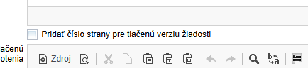 Číslovanie strán tlačenej verzie formuláru