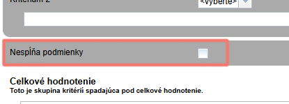 Náhľad exklúzneho typu kritéria
