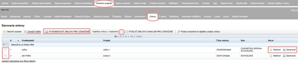 Generovanie zmlúv