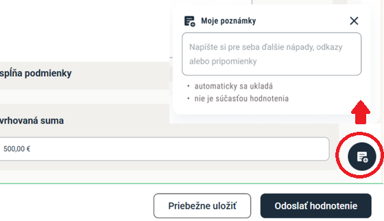 Vlastné poznámky hodnotiteľa