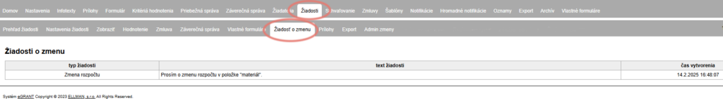 Pohľad manažéra na oznámenia o zmene od žiadateľa