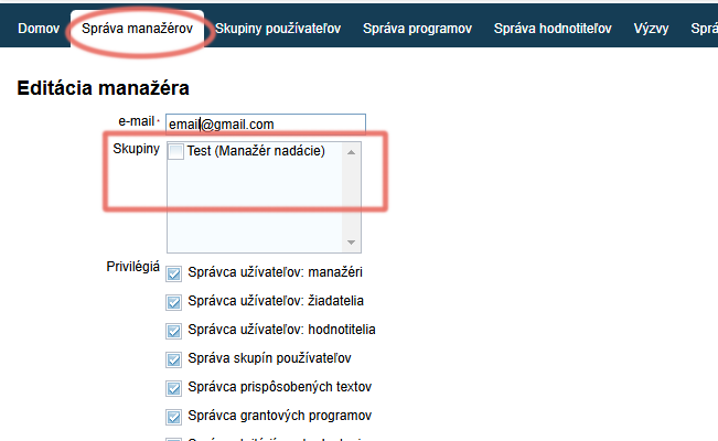 Zaradenie manažéra do skupiny